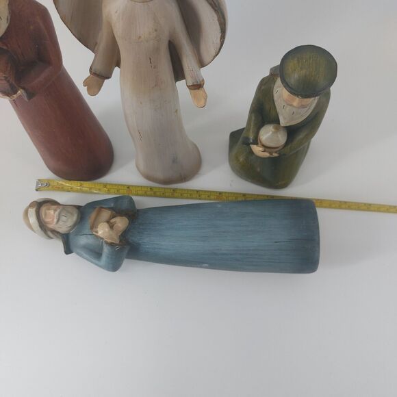 Christmas Nativity Holiday Three Wise Men Wood-Like Angel - Picture 10 of 12